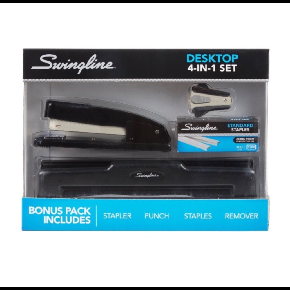 Swingline Desktop Stapler 3-Hole Punch Set